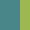Case Haute : BLEU TURQUOISE + Case Milieu : BLEU TURQUOISE + Case Basse : VERT ANIS