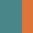 Case Haute : BLEU TURQUOISE + Case Milieu : BLEU TURQUOISE + Case Basse : ORANGE