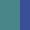 Case Haute : BLEU TURQUOISE + Case Milieu : BLEU TURQUOISE + Case Basse : BLEU COBALT