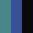 Case Haute : BLEU TURQUOISE + Case Milieu : BLEU COBALT + Case Basse : NOIR
