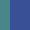 Case Haute : BLEU TURQUOISE + Case Milieu : BLEU COBALT + Case Basse : BLEU COBALT