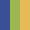 Case Haute : BLEU COBALT + Case Milieu : VERT ANIS + Case Basse : JAUNE MELON