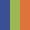 Case Haute : BLEU COBALT + Case Milieu : VERT ANIS + Case Basse : ORANGE
