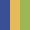 Case Haute : BLEU COBALT + Case Milieu : JAUNE MELON + Case Basse : VERT ANIS
