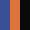 Case Haute : BLEU COBALT + Case Milieu : ORANGE + Case Basse : NOIR