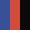Case Haute : BLEU COBALT + Case Milieu : ROUGE + Case Basse : NOIR