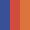 Case Haute : BLEU COBALT + Case Milieu : ROUGE + Case Basse : ORANGE