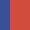 Case Haute : BLEU COBALT + Case Milieu : ROUGE + Case Basse : ROUGE