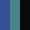 Case Haute : BLEU COBALT + Case Milieu : BLEU TURQUOISE + Case Basse : NOIR