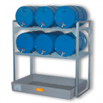Cemo - Rayonnage de rétention 12 fûts de 60L