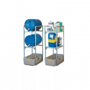 Cemo - Rayonnage de rétention pour petits récipients et fûts de 60L