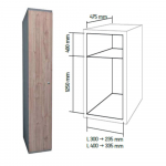 Vestiaire de bureau en stratifié ou mélaminé 1 case