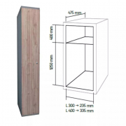 Vestiaire de bureau en stratifié ou mélaminé 1 case