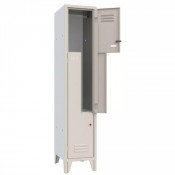 Armoire vestiaire monobloc en L couleur standard RAL 7035