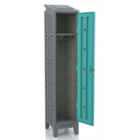 Grand Vestiaire Plastique Industrie Salissante -  400mm - Noir et 6 Coloris