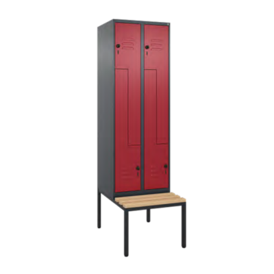 Vestiaire gain de place Z avec banquette