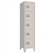 Armoire Casier Métallique sur Pieds Grise - 5 ou 10 Cases - QUADRO ARMET