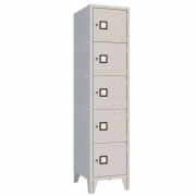 Armoire Casier Métallique sur Pieds Grise - 5 ou 10 Cases - QUADRO ARMET