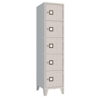 Armoire Casier Métallique sur Pieds Grise - 5 ou 10 Cases - QUADRO ARMET