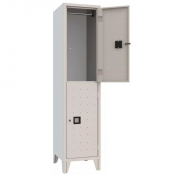 Armoire vestiaire monobloc multi casier avec séparation ind.saliss. Couleur standard RAL 7035