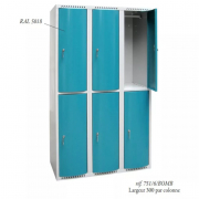 Casier vestiaire multicases à portes bombées