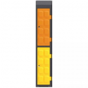 Casier vestiaire plastique multicases 2 portes