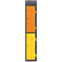 Casier vestiaire plastique multicases 2 portes
