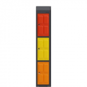 Casier vestiaire plastique multicases 3 portes