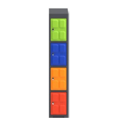 Casier vestiaire plastique multicases 4 portes