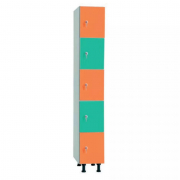 Vestiaire multicases en mélaminé avec 5 cases par colonne
