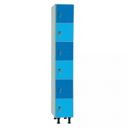 Vestiaire multicases en mélaminé avec 6 cases par colonne