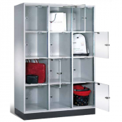Vestiaire multicases grand espace avec portes en verre acrylique