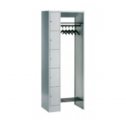 Vestiaire penderie 1 colonne de 5 cases