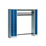 Vestiaire penderie 2 colonnes de 5 et 10 cases