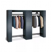 Vestiaire penderie 4 colonnes de 5 cases