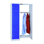 Vestiaire penderie multicases 1 colonne de 5 cases
